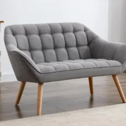 Canapé 2 Places En Tissu Gris CASERTA 11 Canapé 2 Places En Tissu Gris CASERTA -Promos Chesteris Boutique canape 14801855