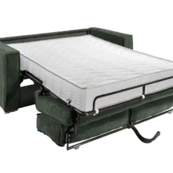Canapé 3 Places Convertible Express En Velours Côtelé Vert Sapin - Couchage 140 Cm - Matelas 18 Cm LORETO 9 Canapé 3 Places Convertible Express En Velours Côtelé Vert Sapin - Couchage 140 Cm - Matelas 18 Cm LORETO -Promos Chesteris Boutique canape 14805875