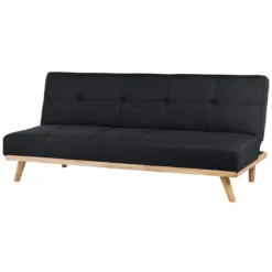 Canapé Convertible 3 Places En Tissu Noir FROYA -Promos Chesteris Boutique canape 14825535