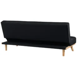 Canapé Convertible 3 Places En Tissu Noir FROYA -Promos Chesteris Boutique canape 14825543