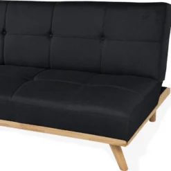 Canapé Convertible 3 Places En Tissu Noir FROYA -Promos Chesteris Boutique canape 14825545