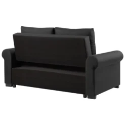 Canapé 2 Places Convertible En Tissu Noir SILDA -Promos Chesteris Boutique canape 14828815
