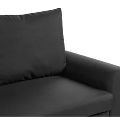 Canapé 2 Places Convertible En Tissu Noir SILDA -Promos Chesteris Boutique canape 14828817