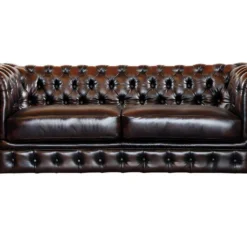 Canapé Chesterfield 3 Places BRENTON 100% Cuir De Buffle - Marron Reflets Châtains 7 Canapé Chesterfield 3 Places BRENTON 100% Cuir De Buffle - Marron Reflets Châtains -Promos Chesteris Boutique canape 148696
