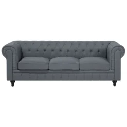 Canapé Angle à Droite 6 Places En Tissu Gris Clair CHESTERFIELD 17 Canapé Angle à Droite 6 Places En Tissu Gris Clair CHESTERFIELD -Promos Chesteris Boutique canape 14892621