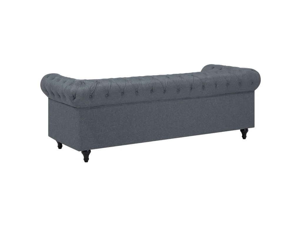 Canapé Angle à Droite 6 Places En Tissu Gris Clair CHESTERFIELD 10 Canapé Angle à Droite 6 Places En Tissu Gris Clair CHESTERFIELD – Image 10