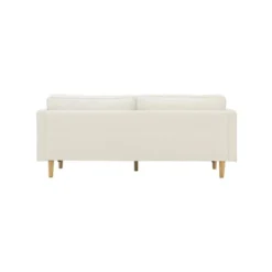 STAN - Canapé 3 Places Design En Velours Beige -Promos Chesteris Boutique canape 15001469