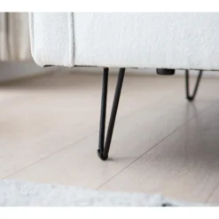 CLOUD - Canapé 3 Places Blanc Bouclette Avec Pieds En Métal 14 CLOUD - Canapé 3 Places Blanc Bouclette Avec Pieds En Métal -Promos Chesteris Boutique canape 15002277