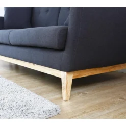 Hoga : Canapé Scandinave 3 Places Gris Anthracite + 2 Coussins -Promos Chesteris Boutique canape 15007829