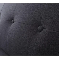 Hoga : Canapé Scandinave 3 Places Gris Anthracite + 2 Coussins -Promos Chesteris Boutique canape 15007831