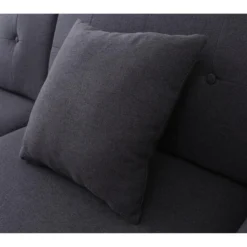 Hoga : Canapé Scandinave 3 Places Gris Anthracite + 2 Coussins -Promos Chesteris Boutique canape 15007833