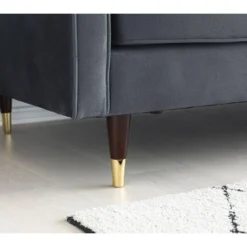 Nalha Gris Foncé Velours 3p 13 Nalha Gris Foncé Velours 3p -Promos Chesteris Boutique canape 15007907