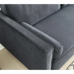 Nalha Gris Foncé Velours 3p 17 Nalha Gris Foncé Velours 3p -Promos Chesteris Boutique canape 15007915