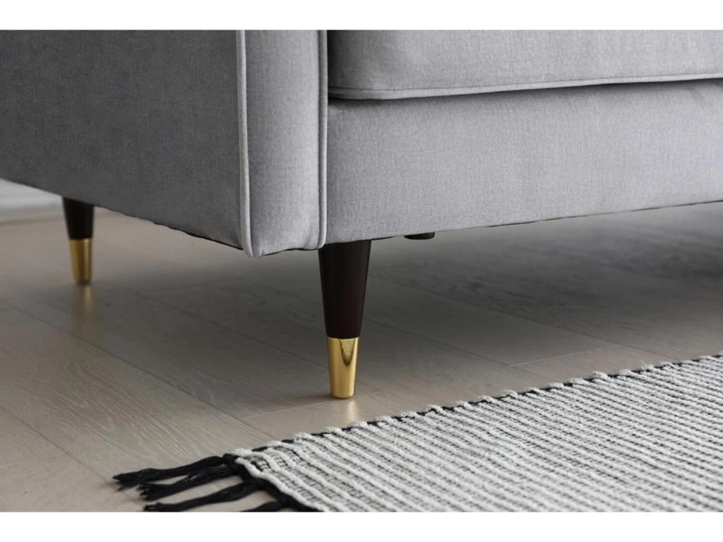 Nalha Gris Clair 3p Velours 3 Nalha Gris Clair 3p Velours – Image 3