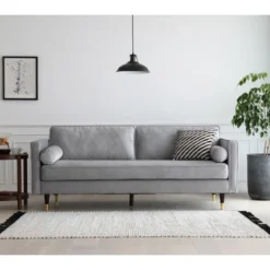 Nalha Gris Clair 3p Velours 17 Nalha Gris Clair 3p Velours -Promos Chesteris Boutique canape 15007935