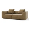 Canapé Sofa Block Capuccino 2 Housses Fournies - 2,5 Places 240 Cm