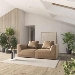 Canapé Sofa Block Capuccino 2 Housses Fournies - 2,5 Places 240 Cm -Promos Chesteris Boutique canape 15091567