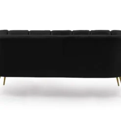Canapé Style Coquillage 3 Places Brenda Velours Noir Pieds Or 8 Canapé Style Coquillage 3 Places Brenda Velours Noir Pieds Or -Promos Chesteris Boutique canape 15600223
