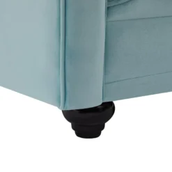 Canapé 2 Places En Velours Bleu Pastel CHESTERFIELD -Promos Chesteris Boutique canape 15689413