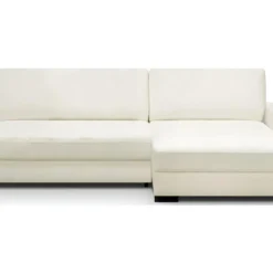 Canapé D'angle à Droite Convertible 3 Places Avec Coffre En Tissu Bouclé écru - Arty