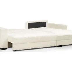 Canapé D'angle à Droite Convertible 3 Places Avec Coffre En Tissu Bouclé écru - Arty -Promos Chesteris Boutique canape 15785985