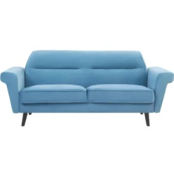 Canapé En Velours Design "Abayo" 204cm Bleu