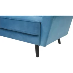 Canapé En Velours Design "Abayo" 204cm Bleu -Promos Chesteris Boutique canape 15793031