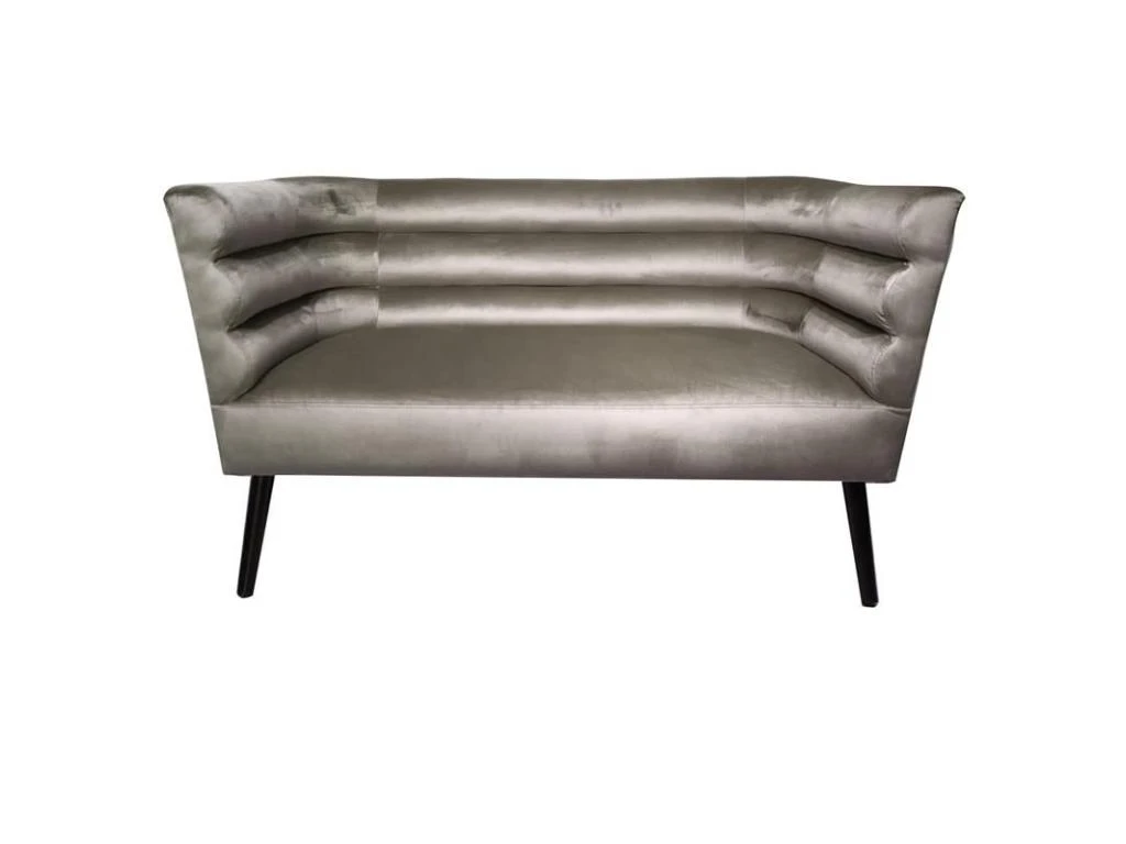 Canapé Design En Velours "Amelia" 130cm Taupe 1 Canapé Design En Velours "Amelia" 130cm Taupe