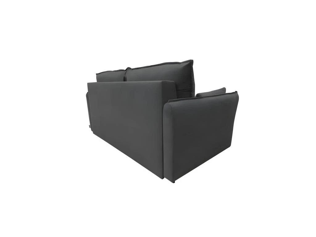 OLLIE Canapé Convertible 3 Places Noir Matelas Dunlopillo 140cm 5 OLLIE Canapé Convertible 3 Places Noir Matelas Dunlopillo 140cm – Image 5