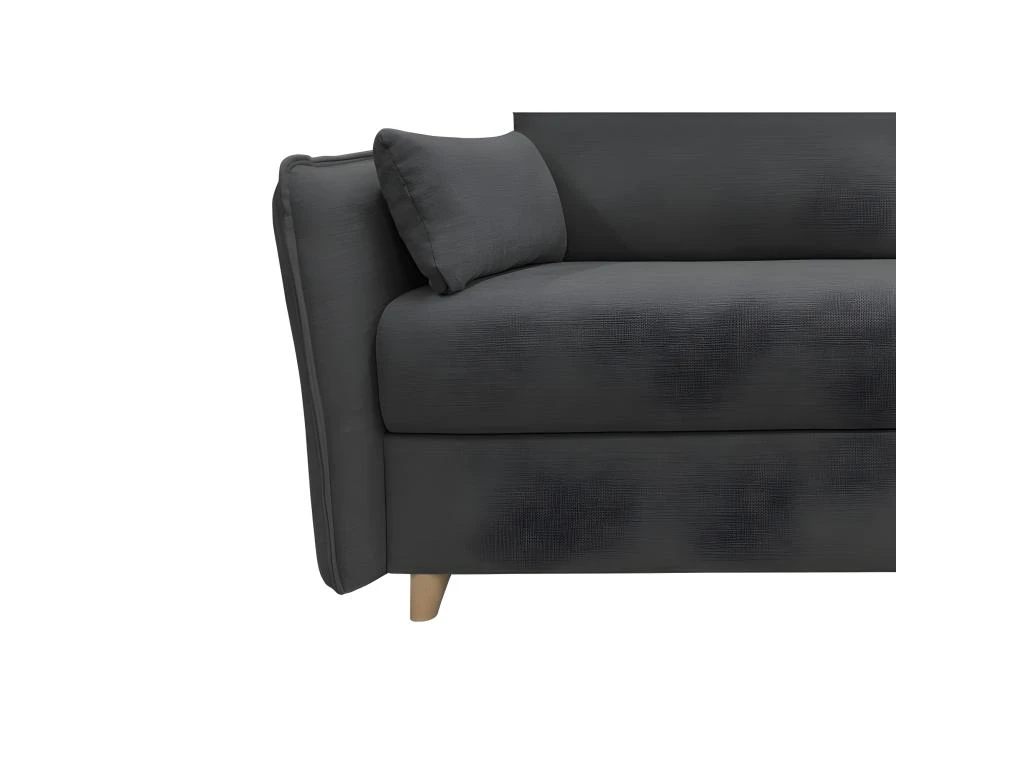 OLLIE Canapé Convertible 3 Places Noir Matelas Dunlopillo 140cm 9 OLLIE Canapé Convertible 3 Places Noir Matelas Dunlopillo 140cm – Image 9