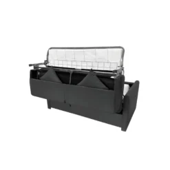 XENON Canapé Convertible 3 Places Noir Matelas Dunlopillo 140cm -Promos Chesteris Boutique canape 15902733