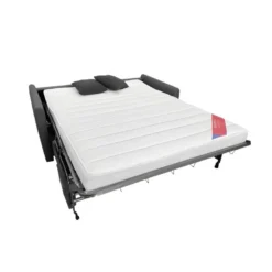 XENON Canapé Convertible 3 Places Noir Matelas Dunlopillo 140cm -Promos Chesteris Boutique canape 15902735