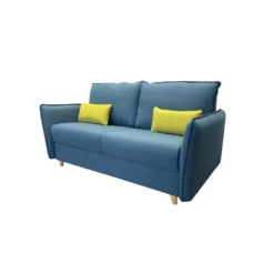 OLLIE Canapé Convertible 3 Places Bleu Matelas Dunlopillo 140cm -Promos Chesteris Boutique canape 15902889