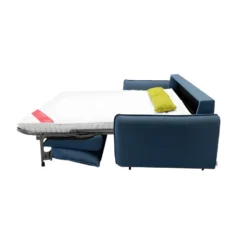 OLLIE Canapé Convertible 3 Places Bleu Matelas Dunlopillo 140cm -Promos Chesteris Boutique canape 15902897