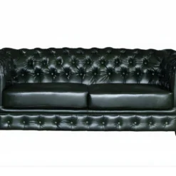 Canapé Chesterfield 3 Places BRENTON 100% Cuir De Buffle - Vert Empire