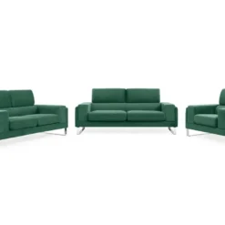 Canapé 2 Places Barth Velours Vert -Promos Chesteris Boutique canape 15932209