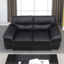 Canapé 2 Places En Cuir THIBAULT - Noir 11 Canapé 2 Places En Cuir THIBAULT - Noir -Promos Chesteris Boutique canape 159609