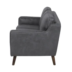 Canapé 3 Places En Cuir PU Gris LOKKA -Promos Chesteris Boutique canape 16180585