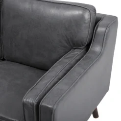 Canapé 3 Places En Cuir PU Gris LOKKA -Promos Chesteris Boutique canape 16180591