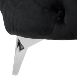 Canapé 3 Places En Velours Noir SOTRA 18 Canapé 3 Places En Velours Noir SOTRA -Promos Chesteris Boutique canape 16181037