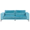 Canapé 3 Places En Velours Bleu Clair VADSTENA