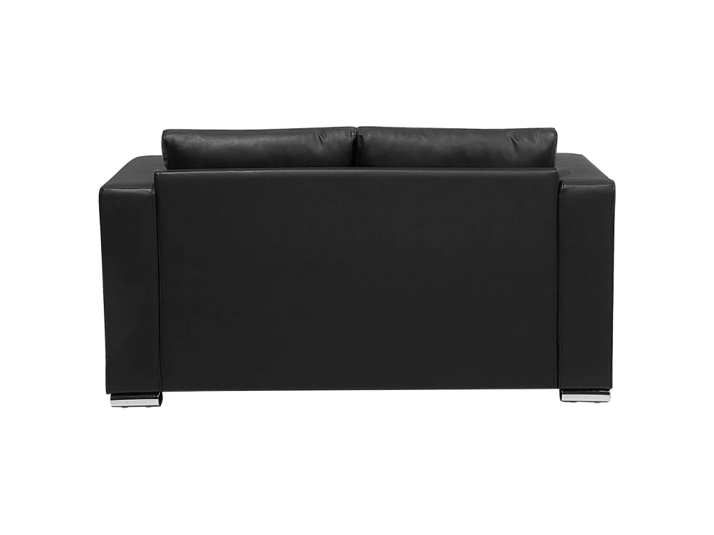 Canapé 2 Places En Cuir Noir HELSINKI 5 Canapé 2 Places En Cuir Noir HELSINKI – Image 5