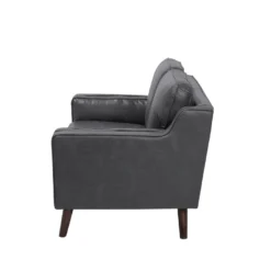 Canapé 2 Places En Cuir PU Gris LOKKA -Promos Chesteris Boutique canape 16183473