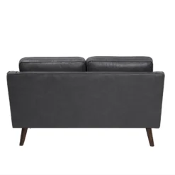 Canapé 2 Places En Cuir PU Gris LOKKA -Promos Chesteris Boutique canape 16183475