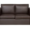 Canapé 2 Places En Cuir Marron HELSINKI