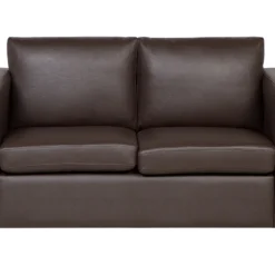 Canapé 2 Places En Cuir Marron HELSINKI