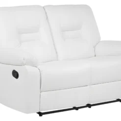 Canapé 2 Places En Cuir PU Blanc Avec Position Réglable BERGEN -Promos Chesteris Boutique canape 16187037