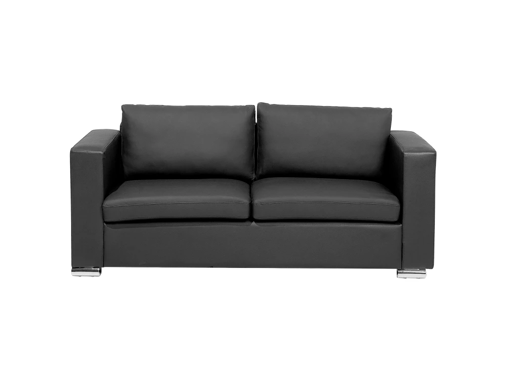 Canapé 3 Places En Cuir Noir HELSINKI 1 Canapé 3 Places En Cuir Noir HELSINKI