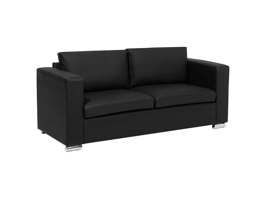 Canapé 3 Places En Cuir Noir HELSINKI 4 Canapé 3 Places En Cuir Noir HELSINKI – Image 4