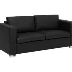 Canapé 3 Places En Cuir Noir HELSINKI 14 Canapé 3 Places En Cuir Noir HELSINKI -Promos Chesteris Boutique canape 16187793